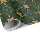 Elegant Evergreen Emerald Green und Gold Geschenkpapier (Rolleneckpunkt)