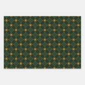 Elegant Evergreen Emerald Green und Gold Geschenkpapier Set (Vorderseite)