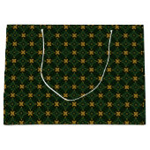 Elegant Evergreen Emerald Green und Gold Große Geschenktüte (Vorderseite)