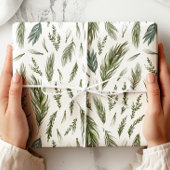 Elegant Evergreen Winter Botanical Geschenkpapier