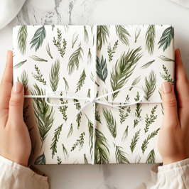 Elegant Evergreen Winter Botanical Geschenkpapier