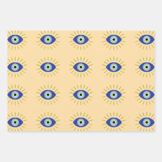 Elegant Evil Eye Geschenkpapier Set