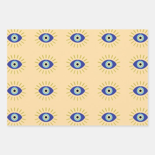Elegant Evil Eye Geschenkpapier Set (Vorderseite)