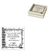 Elegant Ex Libris Shakespeare Quote Library Gummistempel (Stempel)