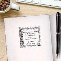Elegant Ex Libris Shakespeare Quote Library