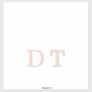 Elegant Executive DT Monogramm Gold Präsident Aufkleber