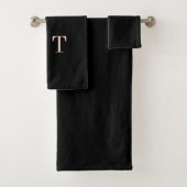 Elegant Executive DT Monogramm Gold Präsident Badhandtuch Set (Insitu)