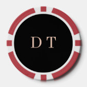 Elegant Executive DT Monogramm Gold Präsident Pokerchips (Vorderseite)