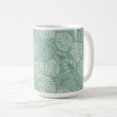 Elegant Exotic Painted Monsteras Kaffeetasse (VorderseiteRechts)