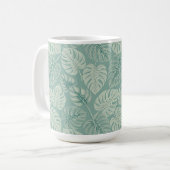 Elegant Exotic Painted Monsteras Kaffeetasse (Vorderseite Links)