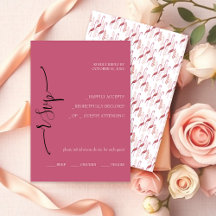 Elegant Exotic Pink Calligraphy