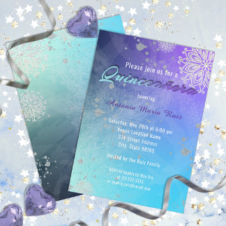 Elegant Extravagant 15. Geburtstag Quinceañera Einladung