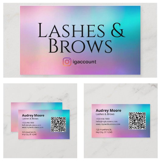 Elegant Eyelash Brows Services Visitenkarte
