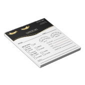Elegant Eyelash Client Record Form Notizblock (angewinkelt)