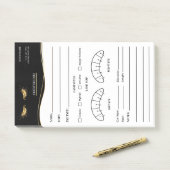 Elegant Eyelash Client Record Form Post-it Klebezettel (Auf Schreibtisch)