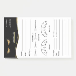 Elegant Eyelash Client Record Form Post-it Klebezettel