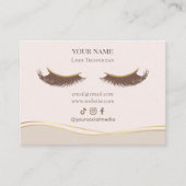 Elegant Eyelash Extensions Lash Aftercare Visitenkarte (Vorderseite)