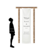 Elegant Fabric Wedding Sign Custom Welcome Banner