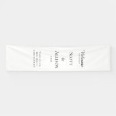Elegant Fabric Wedding Sign Custom Welcome Banner (Horizontal)
