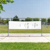 Elegant Fabric Wedding Welcome Banner - Cream Tone (InSitu)