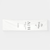 Elegant Fabric Wedding Welcome Banner - Cream Tone (Horizontal)