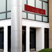 Elegant Fabric Wedding Welcome Banner - Ruby Red (Äußeres Gebäude)