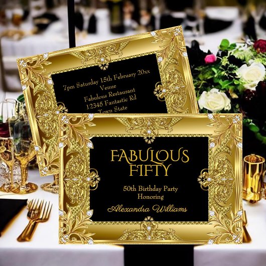 Elegant Fabulous Diamonds Gold Gems black Ankündigung