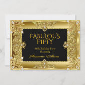 Elegant Fabulous Diamonds Gold Gems black Ankündigung (Vorderseite)