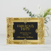 Elegant Fabulous Diamonds Gold Gems black Ankündigung (Stehend Vorderseite)