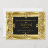 Elegant Fabulous Diamonds Gold Gems black Ankündigung (Rückseite)