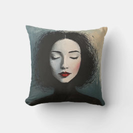 Elegant Faceless Lady Modern Portrait Kissen