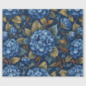 Elegant Faded Hydrangea Floral Pattern Decoupage Geschenkpapier (Flach)