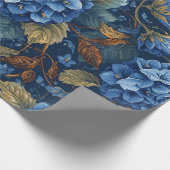 Elegant Faded Hydrangea Floral Pattern Decoupage Geschenkpapier (Ecke)