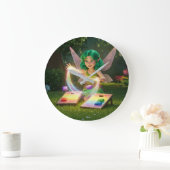 Elegant Fairy Polterabend Große Wanduhr (Zuhause)