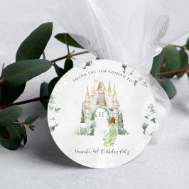 Elegant Fairy Tale Princess | Geburtstagspartei Runder Aufkleber