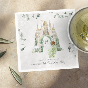 Elegant Fairy Tale Princess Geburtstagspartei Serviette