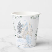 Elegant Fairy Tale | Winter Princess Birthday Pappbecher (Vorderseite)