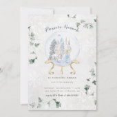Elegant Fairy Tale | Winterprinzessin Geburtstag Einladung (Vorderseite)