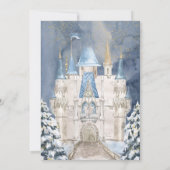 Elegant Fairy Tale | Winterprinzessin Geburtstag Einladung (Rückseite)