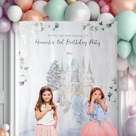 Elegant Fairy Tale | Winterprinzessin Geburtstag Wandteppich