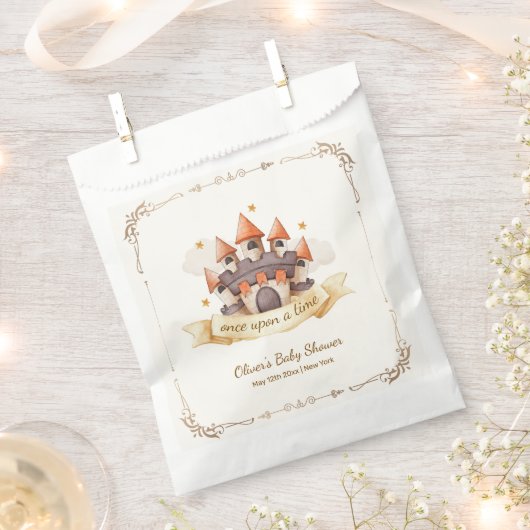 Elegant Fairytale Prince Castle Baby Shower Geschenktütchen (Ausgeschnitten)