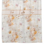 Elegant Faith Hope Love Watercolor Duschvorhang (Vorderseite)