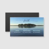 Elegant Faith Quote Blue River Fotografy Magnet (Vorne/Hinten)