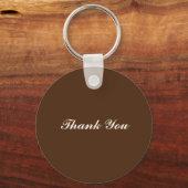 Elegant Fall Blume Hochzeit Danke Schlüsselanhänger (Rückseite)