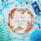 Elegant Fall Boho Floral Baby Shower Pappteller (Party)
