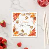 Elegant Fall Boho Floral Baby Shower Serviette (Beispiel)