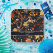 Elegant Fall Chinoiserie Paper Plate Pappteller (Party)