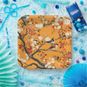 Elegant Fall Chinoiserie Paper Plate Pappteller (Party)
