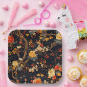 Elegant Fall Chinoiserie Paper Plate Pappteller (Party)