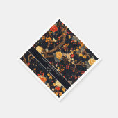 Elegant Fall Chinoiserie Paper Plate Serviette (Ecke)